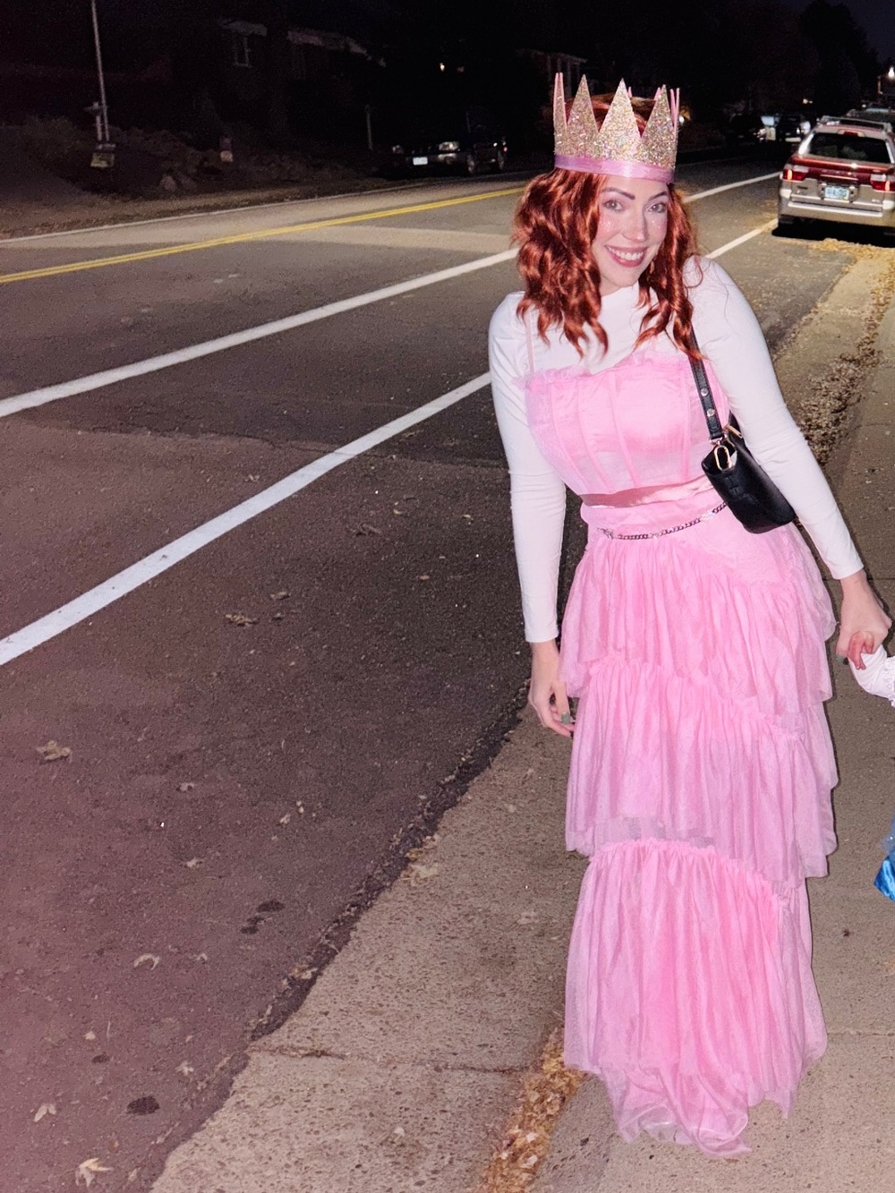 Glinda the Good Pink Tiered Dress Costume - Picture 2 of 8
